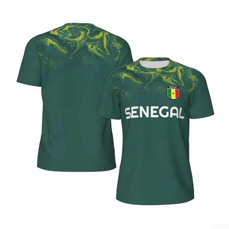 Tee Graphic Print - Moda Senegal Bayrağı Grafik Futbol T