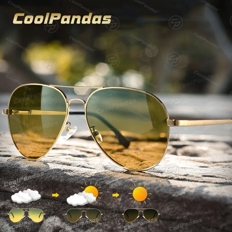 Sunglasses Aviator Polarized - Fotokromik Güneş Gözlüğü Erkekler Polarize Havacılık