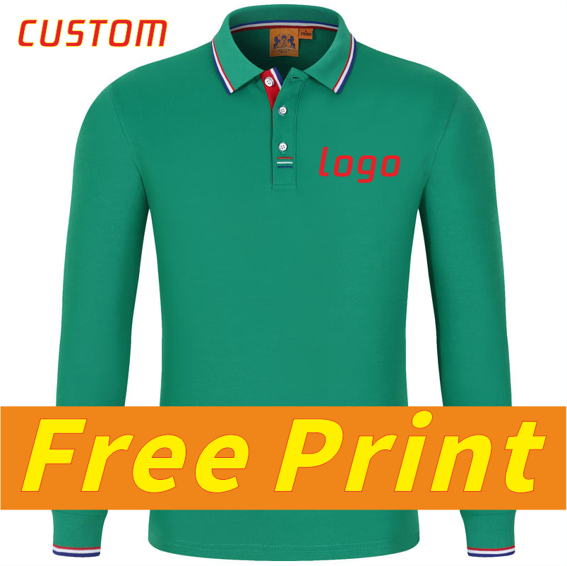 Polo Shirt Pique - Sonbahar Uzun Kollu POLO Tişört Özelleştirilmiş