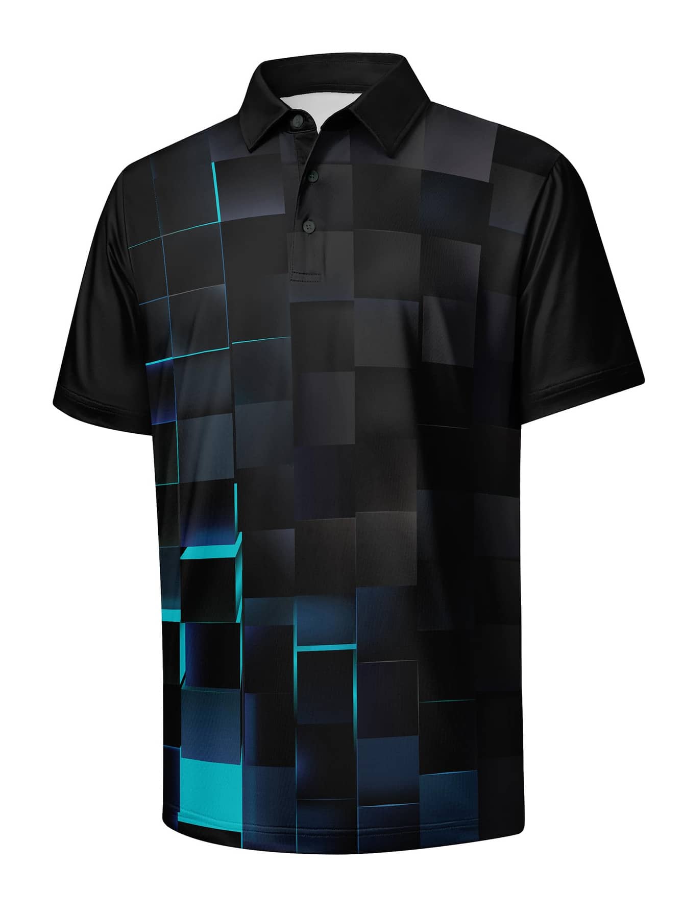 Polo Shirt Pique - Aktif Erkek Klasik Camgöbeği Kareli Pike