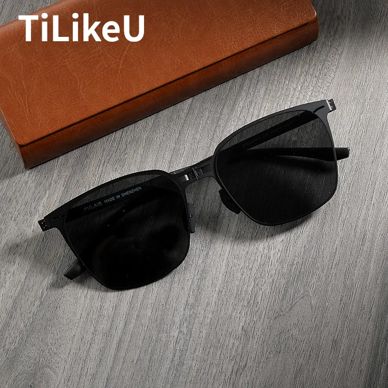 Sunglasses Aviator Polarized - Ultra-ince Havacılık Paslanmaz Çelik Kare Katlanır