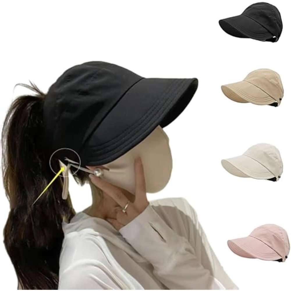 Packable Hat Nylon - Kadınlar İçin Geniş Ağızlı UV Koruyucu