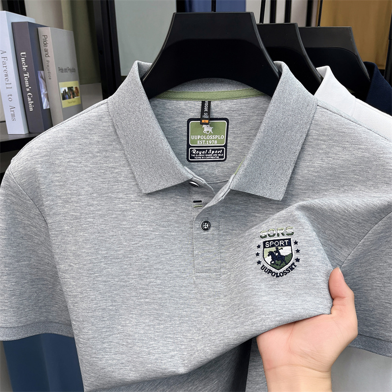 Polo Shirt Pique - Erkek Polo Gömlek Kısa Kollu İşlemeli